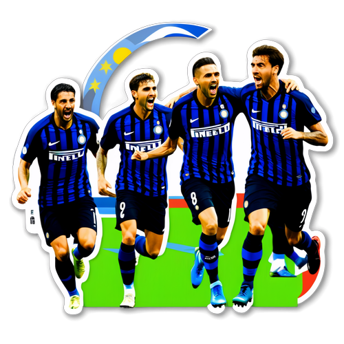 Wachezaji wa Inter Milan wakisherehekea goli