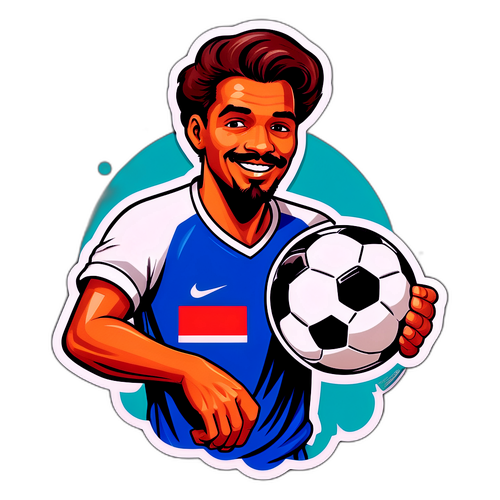 הוא מחזיק בכדור רגל ונהנה מהרגעים האהובים עליו בהיסטוריה של הספורט