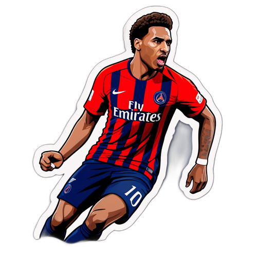 สติกเกอร์ของนักฟุตบอลชื่อดังก่อนการแข่งขัน PSG พบ Atlético Madrid