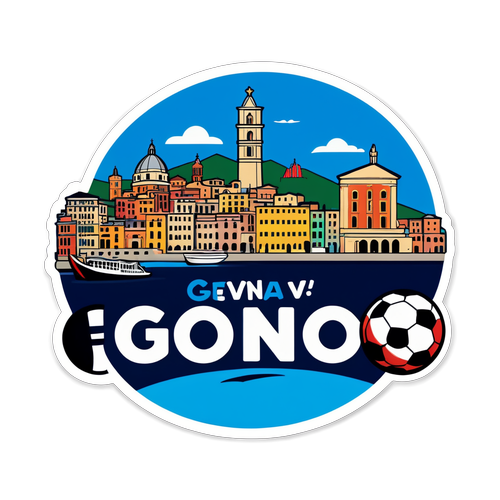 Genoa vs. Napoli Skyline Sticker