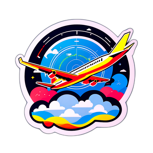 आसमान में उड़ता हुआ विमान