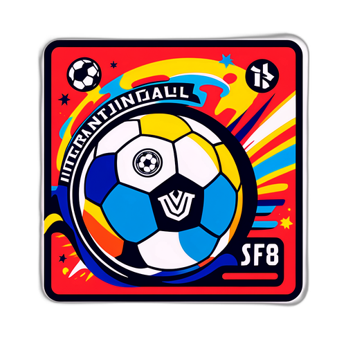 Diseño ilustrativo de un partido de fútbol internacional