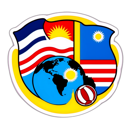 Sticker créatif pour le Paraguay – l'Uruguay