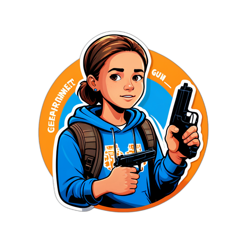 Illustration eines Teenagers, der sich für das Waffenrecht des Parlaments interessiert