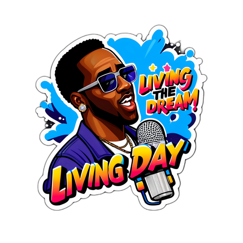 Αυτοκόλλητο του Diddy με Μικρόφωνο και Γκράφιτι