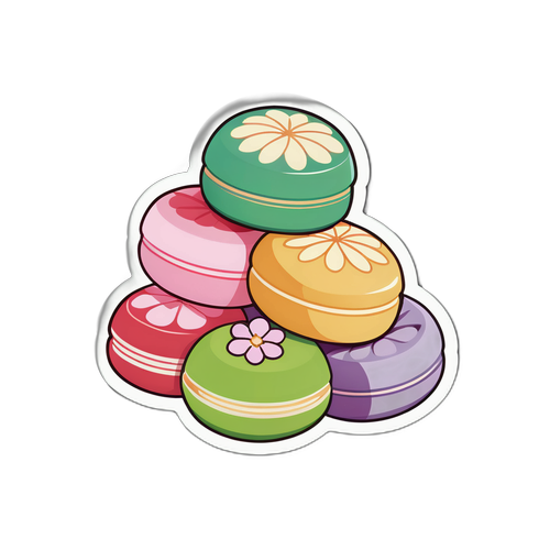 可愛い和菓子のイラスト