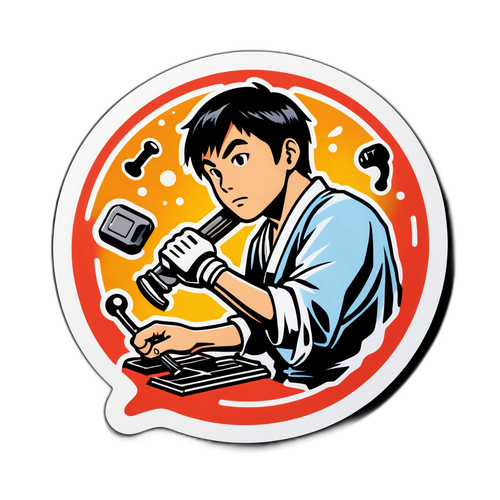 佐藤龍之介の趣味を描いたスタンプ