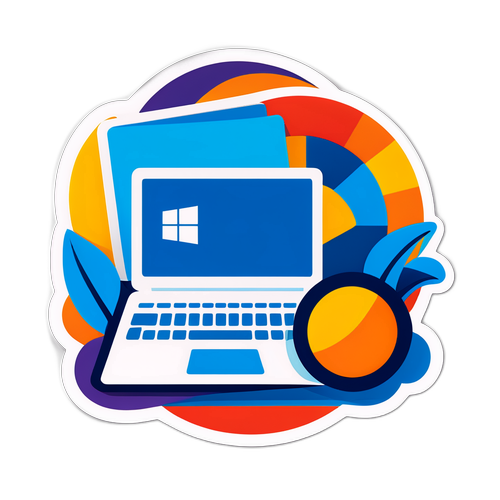 Nhãn dán logo Microsoft tích hợp với các biểu tượng năng suất