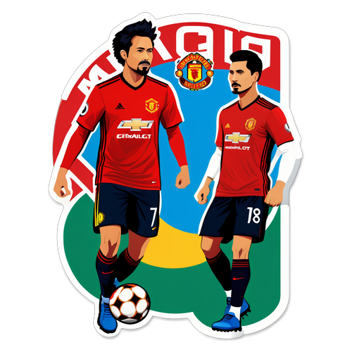 Stiker Gabungan Malaysia dan Manchester United