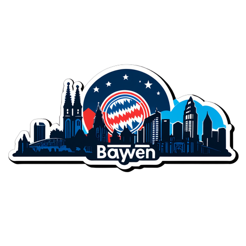 FC Bayern Logo Erleuchtet: Münchens Atemberaubende Skyline bei Nacht!