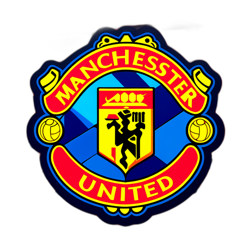 Manchester United emblema modern graffiti stílusban