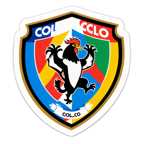 Diseño de sticker del escudo de Colo Colo