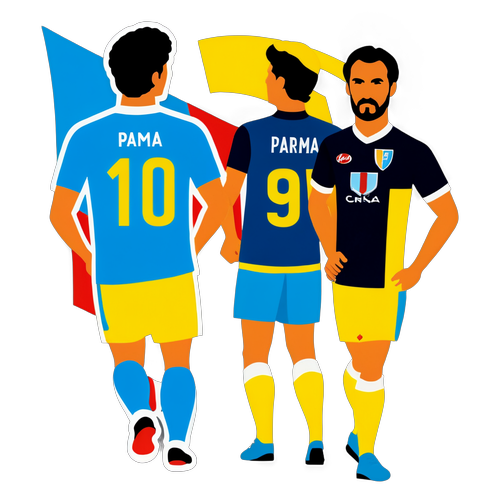 Parma és Napoli klasszikus meccs póló design