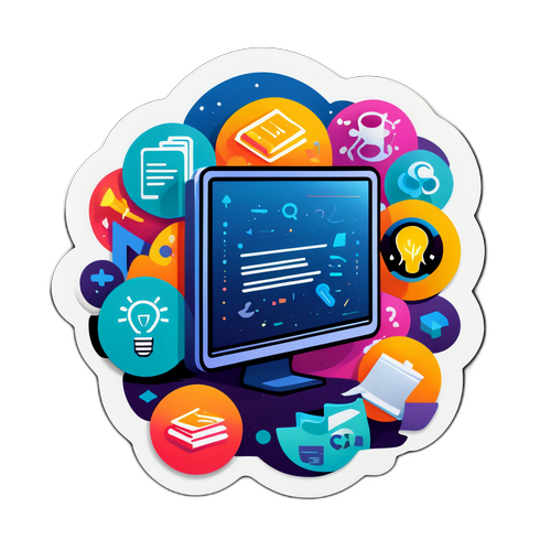 Sticker inspirant sur le processus de création de contenu