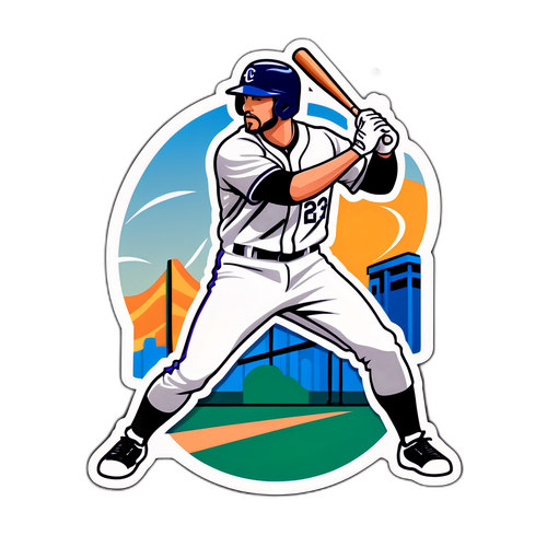 An Artistic Depiction of a Baseball Player