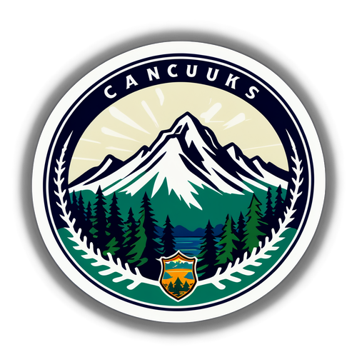 Vintage-Style Canucks Logo Sticker