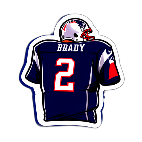 Design audace con il numero di maglia di Tom Brady