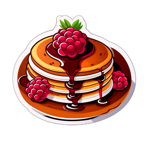 Панкейк з малиновим варенням