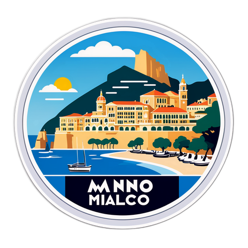 Дизайн наклейки з характером Монако