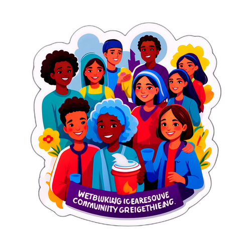 Sticker ukol sa Pagtutulungan ng Komunidad Pagkatapos ng Lindol