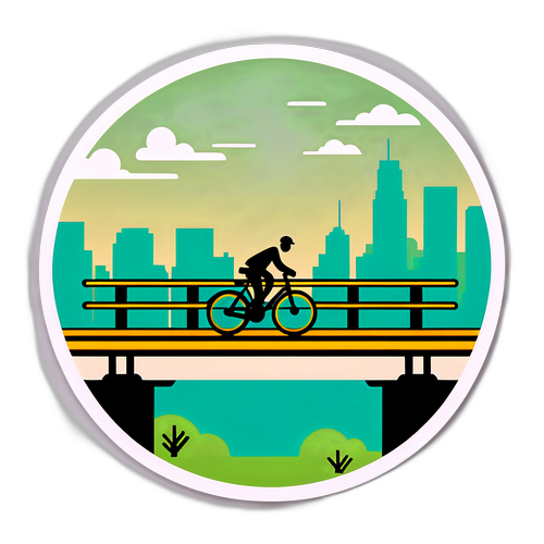 環境に優しい交通を促進する自転車と歩行者のイラスト
