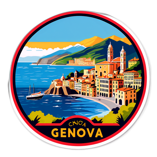 Adesivo panoramico di Genova