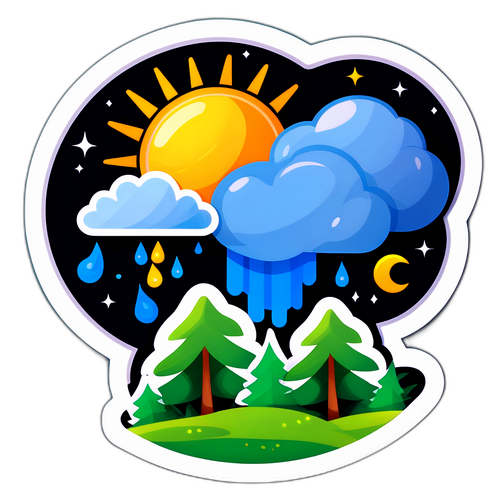 Adesivo Climático com Painel de Previsão do Tempo