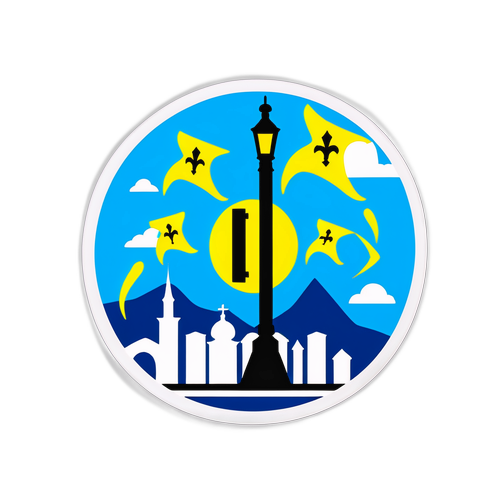 Стикер з графічними елементами, що зображують підвищену увагу в Львові