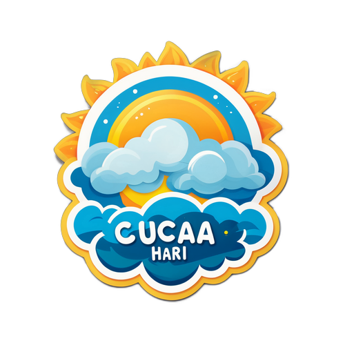Stiker Cuaca Cerah