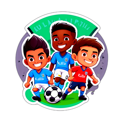Stiker Pemain Sepak Bola Kartun