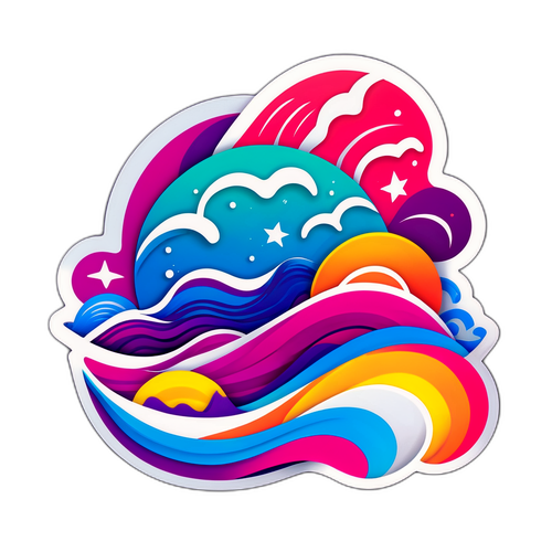 Vibrant Sticker av Streameast Logotyp