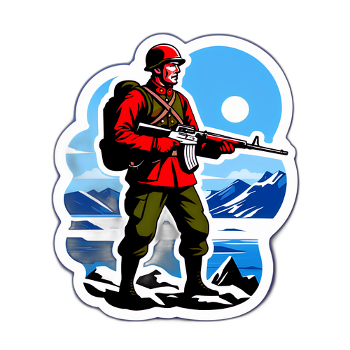 丹麦士兵在冰岛美景中的紧张局势