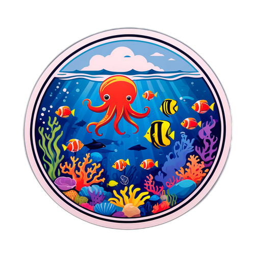 海洋生态保护贴纸