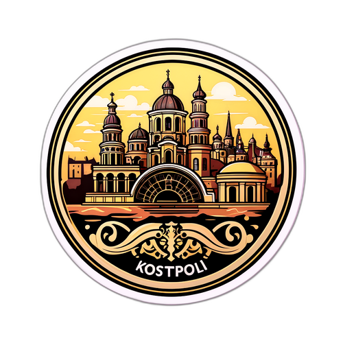 Дизайн наклейки з символікою міста Костопіль
