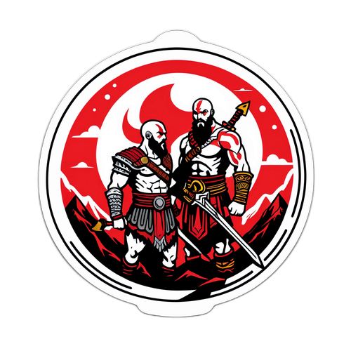 Kratos and Atreus Journey Sticker