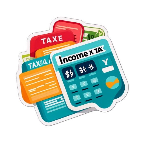 収入税の使い方を説明するインフォグラフィックデザイン