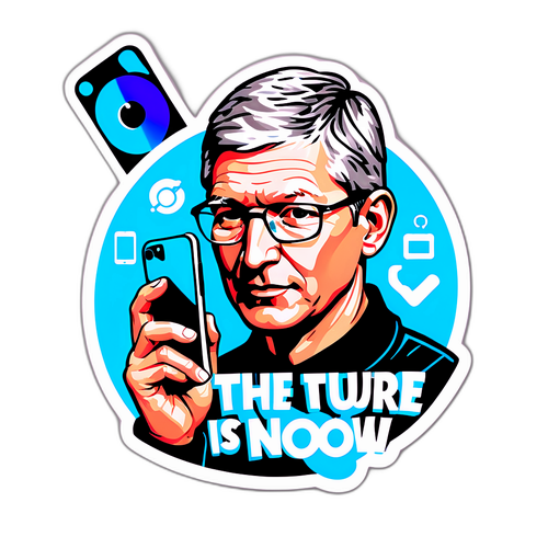 Tim Cook dengan iPhone