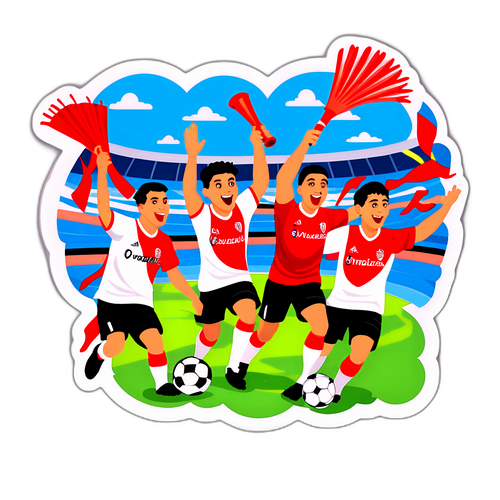 Egy izgalmas River Plate focimeccs jelenete
