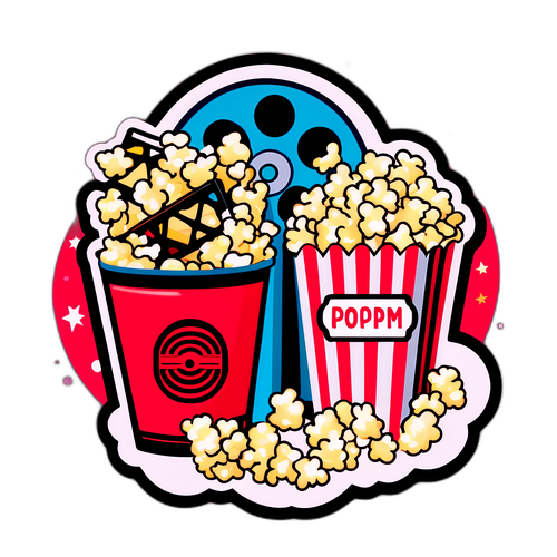 फिल्म-थीम वाला स्टीकर