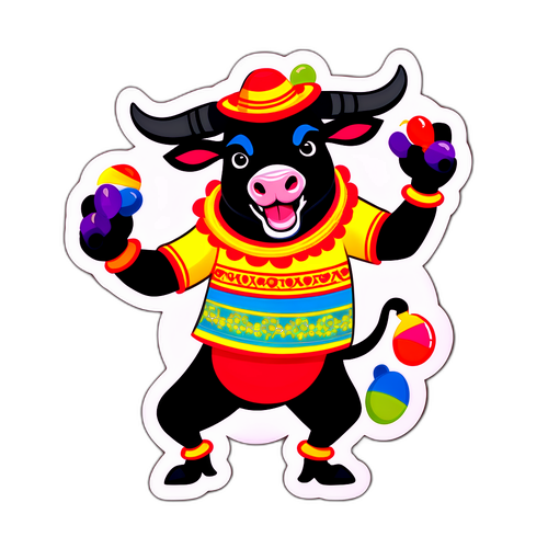 Χαριτωμένος χοίρος χορεύει φλαμένκο