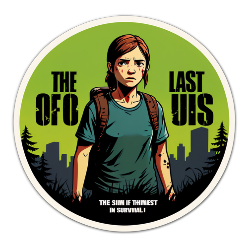 สติกเกอร์ 'The Last of Us' ในกราฟิกธีมซอมบี้