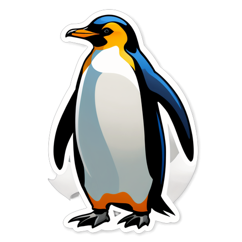 Medieval Penguin Sticker