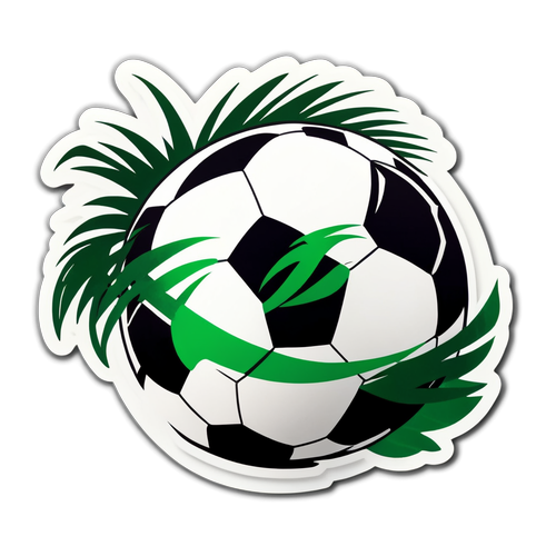 Sticker de un balón de fútbol clásico con el logo de Deportivo Pereira