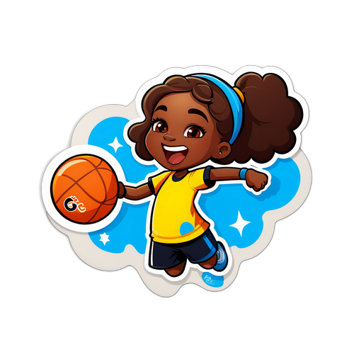 Imane die juicht met een bal