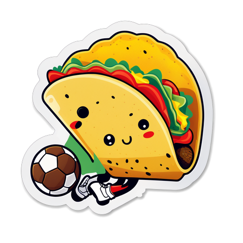 Stiker Taco Bola untuk Semangat Liga Cup