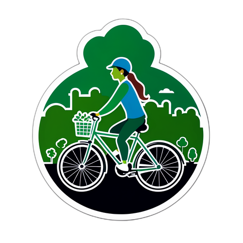 Kvinde på cykel i Høje Gladsaxe