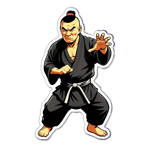 Kung Fu Warrior Sticker