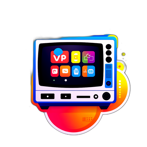 Future of Entertainment TV App Interface Sticker