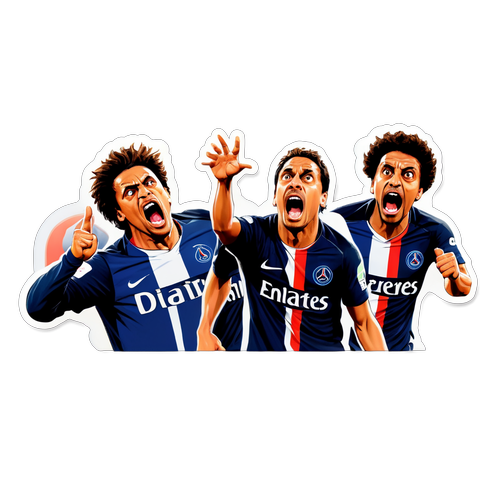 สติกเกอร์ขำขันจากเกม PSG กับ Auxerre