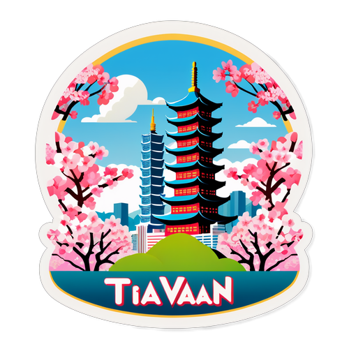 Stickers kulturowe świętujące Tajwan